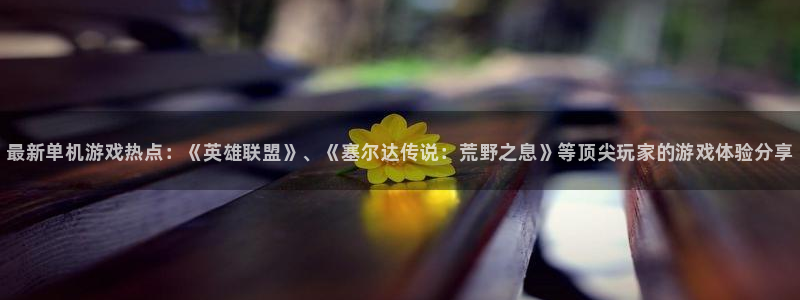 奇亿娱乐网页版地址：最新单机游戏热点：《英雄联盟》、《塞尔达